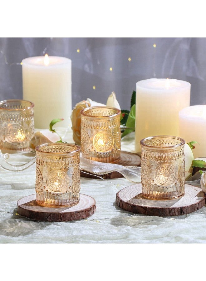 DEVI 24pcs Gold Glass Votive Candle Holders, Wedding Decorations, Gold Centerpieces for Tables, Bridal Shower Fall Party Home Table Decor - Image 3