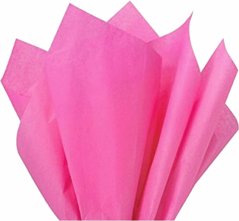 PMLAND Premium Quality Gift Wrapping Paper - Hot Pink Color - 20 Inches x 26 Inches 60 Sheets - Image 1