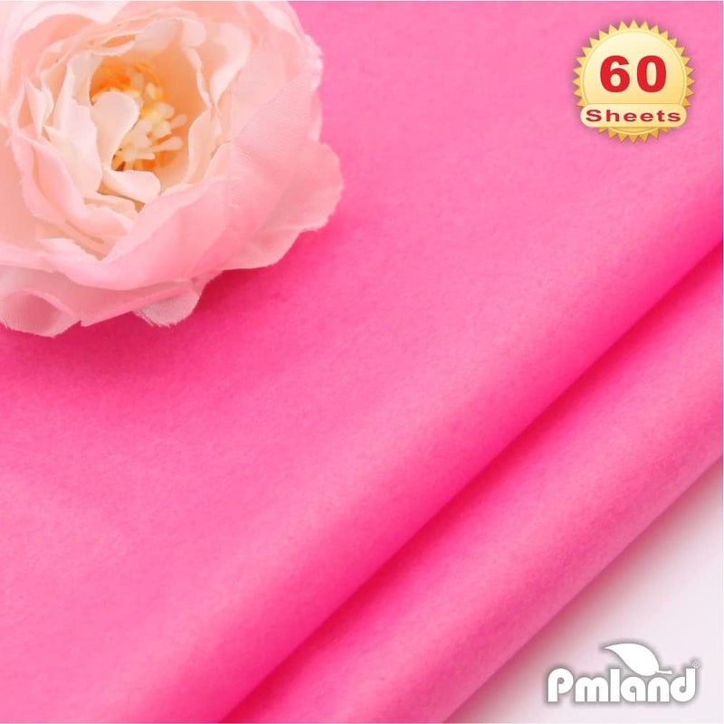 PMLAND Premium Quality Gift Wrapping Paper - Hot Pink Color - 20 Inches x 26 Inches 60 Sheets - Image 3
