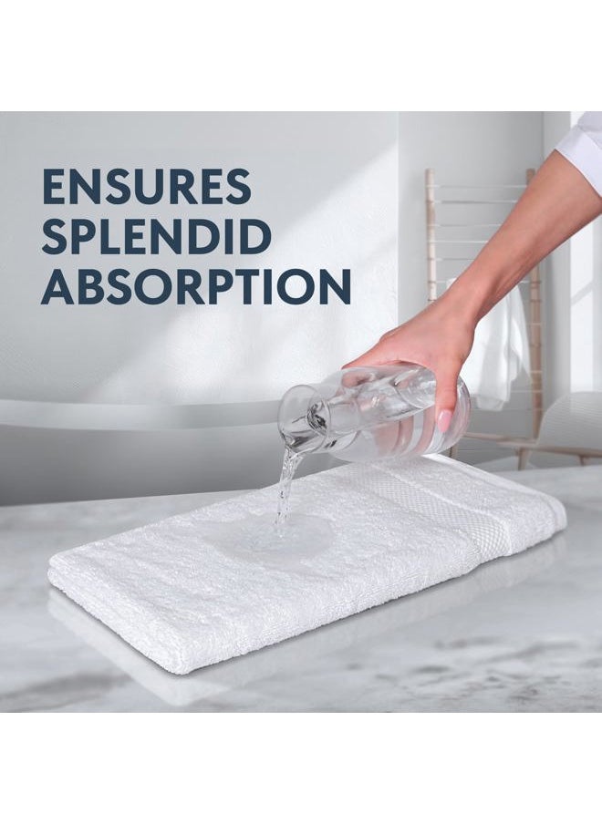 White Classic Luxury White Hand Towels - Soft 100% Turkish Cotton | Highly Absorbent Hotel spa Bathroom Towel Collection | 16x30 Inch | Set of 6  - Image 4