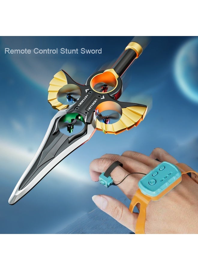 لعبة طائرة UFO طائرة تحكم عن بُعد للأطفال مع سيف مضيء