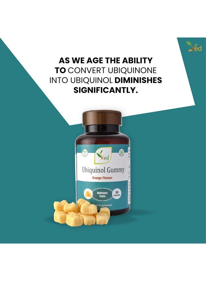 VED فيد يوبكوينول جومي | الشكل النشط من كو كيو 10 | امتصاص عالي/نشاط حيوي معزز | ضروري لصحة القلب وإنتاج الطاقة الخلوية | 150 ملغ، 90 جومي (عبوة من 2) - Image 2