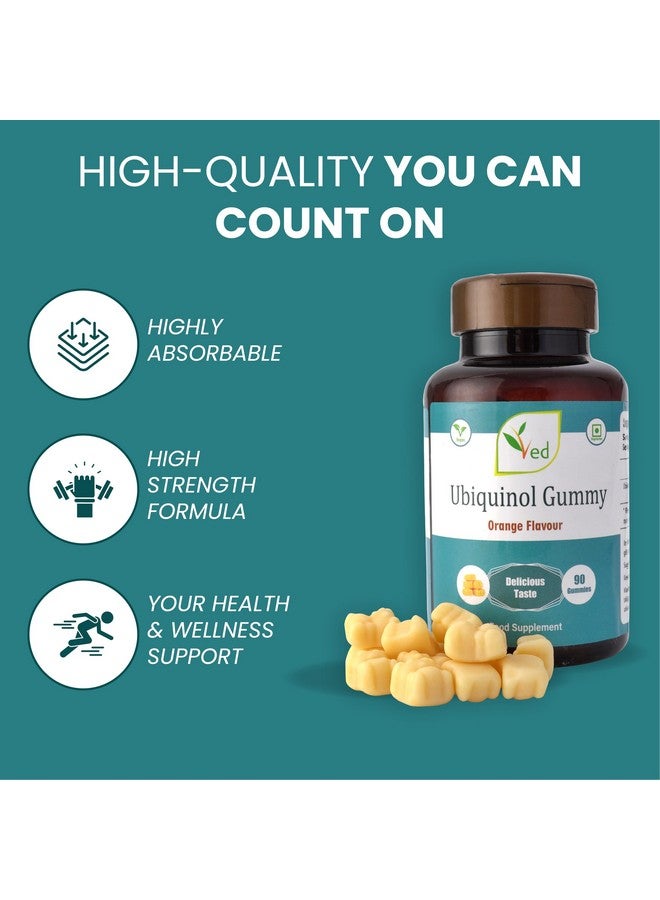 VED فيد يوبكوينول جومي | الشكل النشط من كو كيو 10 | امتصاص عالي/نشاط حيوي معزز | ضروري لصحة القلب وإنتاج الطاقة الخلوية | 150 ملغ، 90 جومي (عبوة من 2) - Image 5