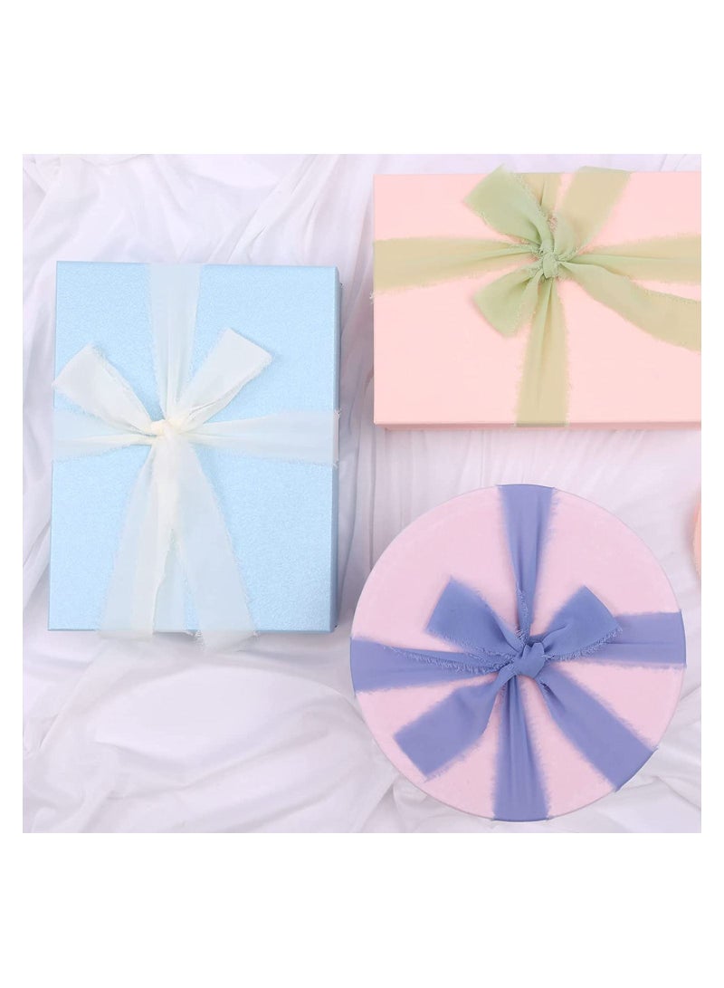 4 لفة يدويا شرابة الشيفون الشريط 4cm س 5M المستخدمة في دعوات الزفاف باقة هدية التفاف ديي الحرف اليدوية - Image 3