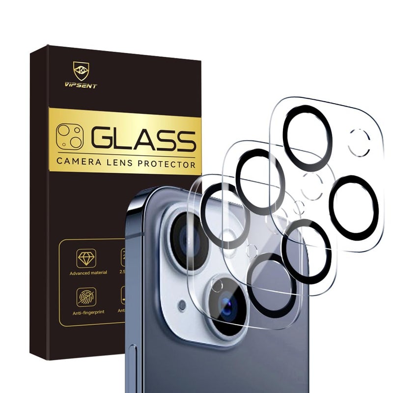 Vipsent Camera Lens Protector for iPhone 15 / iPhone 14 6.1" ï¼† iPhone 15 Plus/iPhone 14 Plus 6.7" ,9H Tempered Glassï¼ŒUltra HD, Scratch Resistance Easy to Installï¼ŒCase Friendlyï¼Œ[Does not Affect Night Shots] 3-Pack - Image 1
