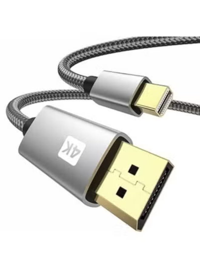 Mini DisplayPort to DisplayPort Cable 6.6ft – 4K@60Hz, 2K@165Hz, 1080P@240Hz High Refresh Rate – Thunderbolt 2 Compatible for MacBook, Surface, and More - Image 1