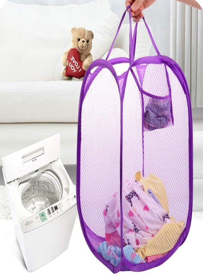 Kolar Nylon Mesh Laundry Basket|Laundry Bag Foldable|Easy to Carry Handle- for Home, Dorms & Hostel (Multicolor - Extra Large) - Image 5