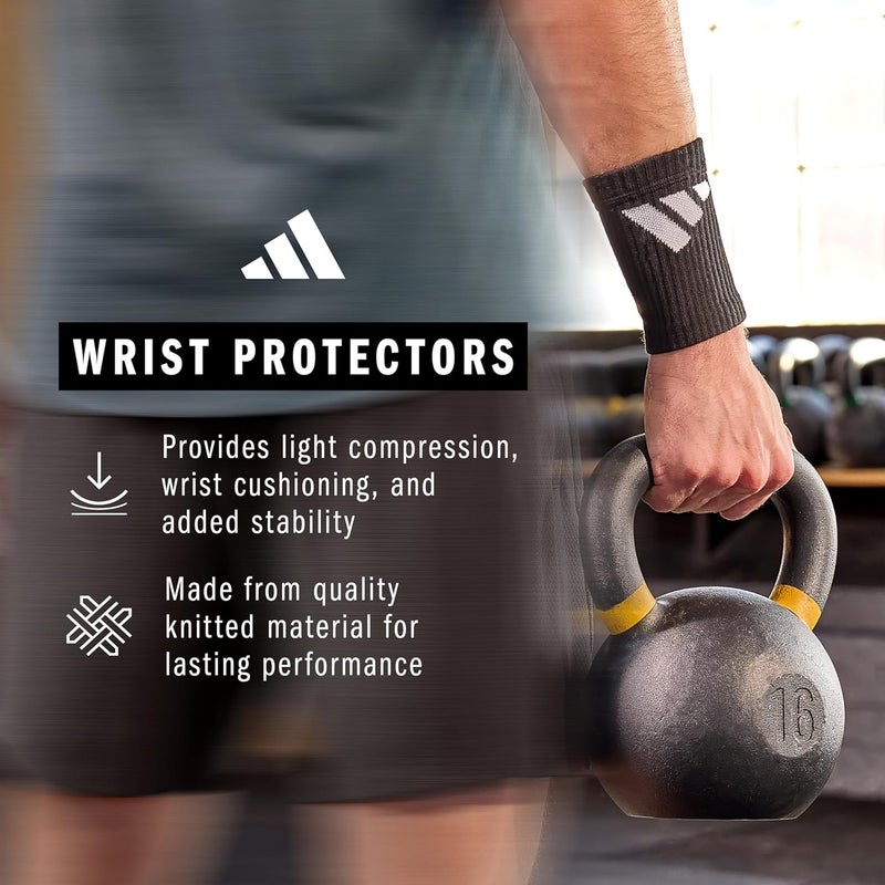 adidas Wrist Protectors - Black/White - Image 3