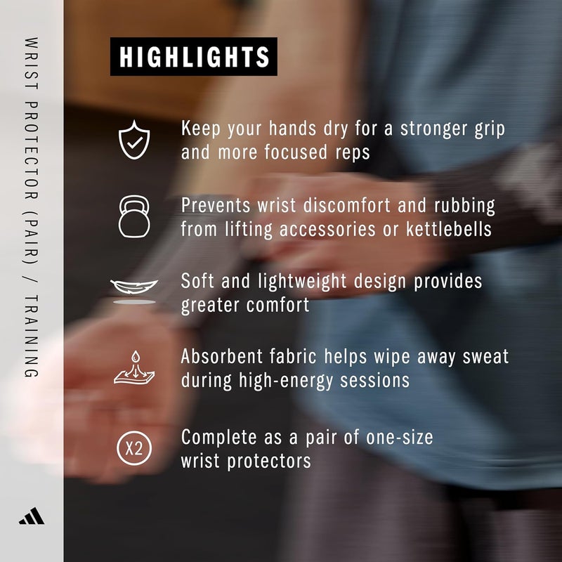 adidas Wrist Protectors - Black/White - Image 4