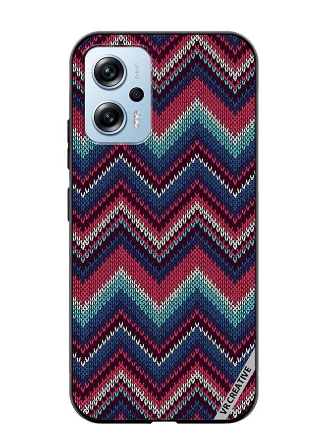 VR CREATIVE Protective Case Cover For Xiaomi Poco X4 GT Weaved Pattern Design Multicolour - Image 1