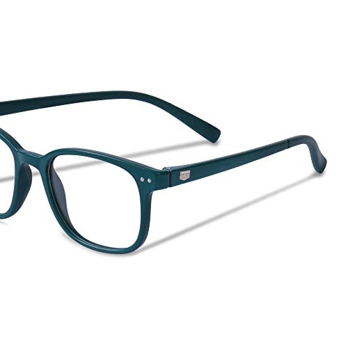 Freddy Clear Lens Full Rim Square Spectacle Frame For Men and Women (Forest green) - Image 4