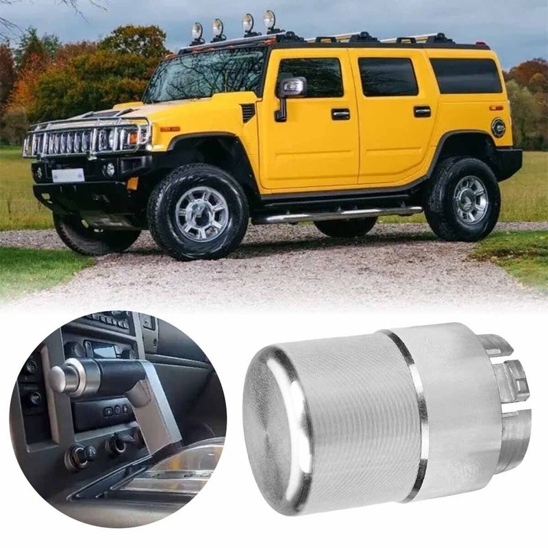 gtpartes Billet Aluminum Transmission Shifter Button Compatible with 2003-2009 Hummer H2 and H2 SUT Accessories Automotive Replacement Shifters Parts Not Plastic Easy Installation Silver 1Pcs - Image 1