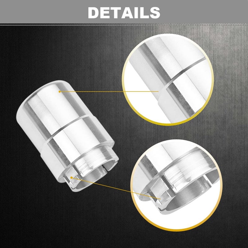 gtpartes Billet Aluminum Transmission Shifter Button Compatible with 2003-2009 Hummer H2 and H2 SUT Accessories Automotive Replacement Shifters Parts Not Plastic Easy Installation Silver 1Pcs - Image 3
