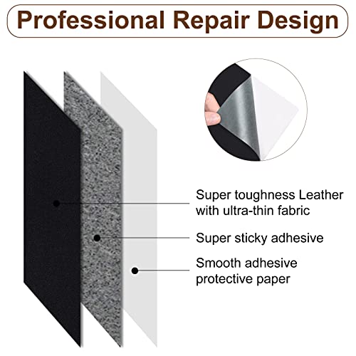 Numola Leather Repair Patch 8×11 inch Self-Adhesive Leather Repair Tape, Scratch/Holes Vinyl Repair Kit for Couch, Car Seat, Sofas, DIY Furniture Upholstery, Chair, Jackets, First-aid (Medium Brown) - Image 3