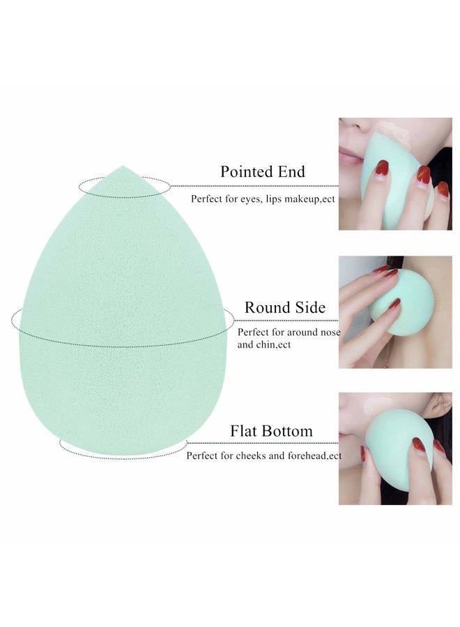 BTYMS 10 Packs Makeup Sponge Blender Egg Shaped Foundation Blending Sponge Multi Colored Beauty Sponge Set Flawless for Liquid Cream and Powder - Image 3