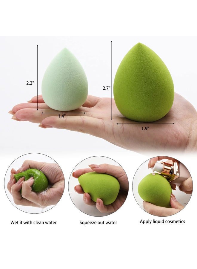 BTYMS 10 Packs Makeup Sponge Blender Egg Shaped Foundation Blending Sponge Multi Colored Beauty Sponge Set Flawless for Liquid Cream and Powder - Image 2