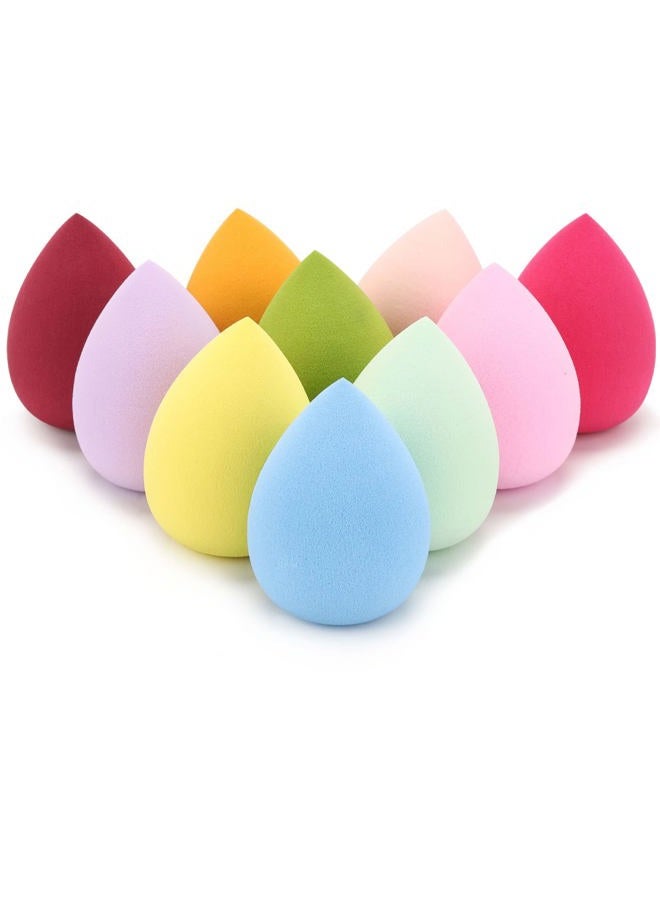 BTYMS 10 Packs Makeup Sponge Blender Egg Shaped Foundation Blending Sponge Multi Colored Beauty Sponge Set Flawless for Liquid Cream and Powder - Image 1