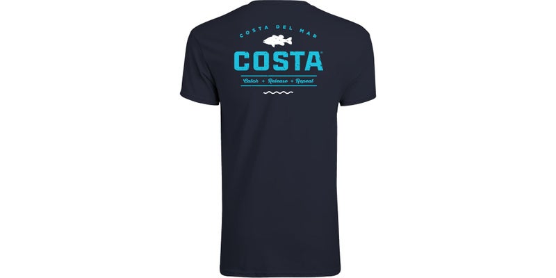 Costa Del Mar Topwater Short Sleeve T Shirt, Navy, Large - Image 1
