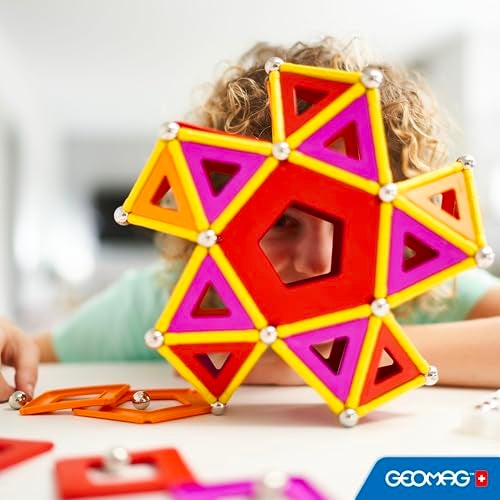 Geomag Classic Magnetic Toys for Kids Ages 5 200pc Educational STEM Magnets for Kids SwissMade Magnetic Blocks Tiles and Building Toys from 100 Recycled Plastic - Image 5