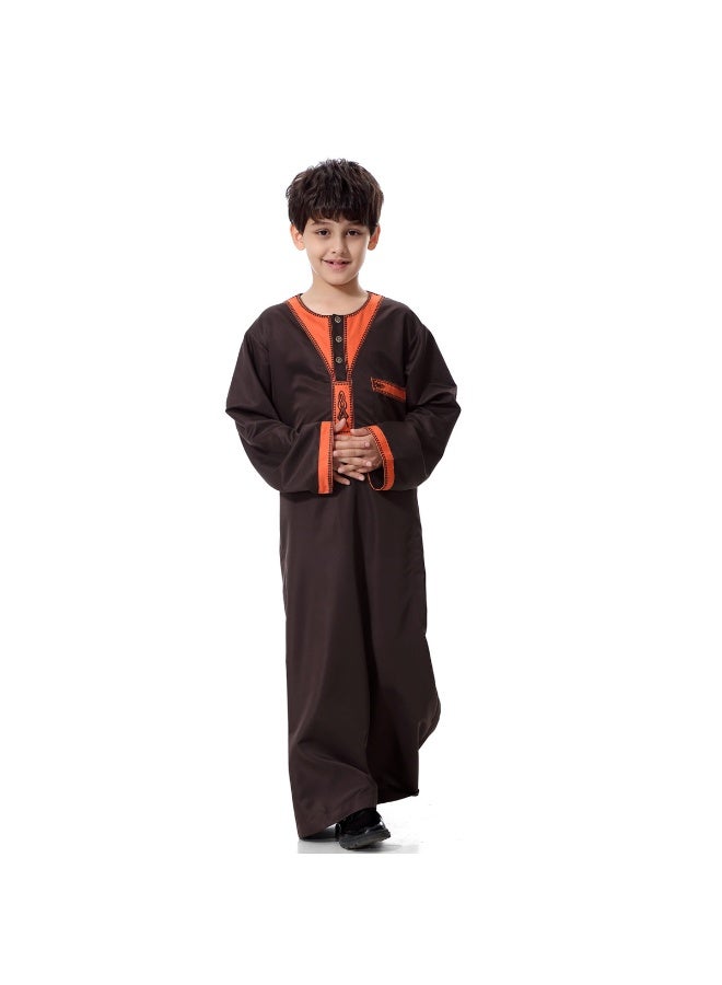 روب طويل بألوان متباينة للأولاد المراهقين - Image 2