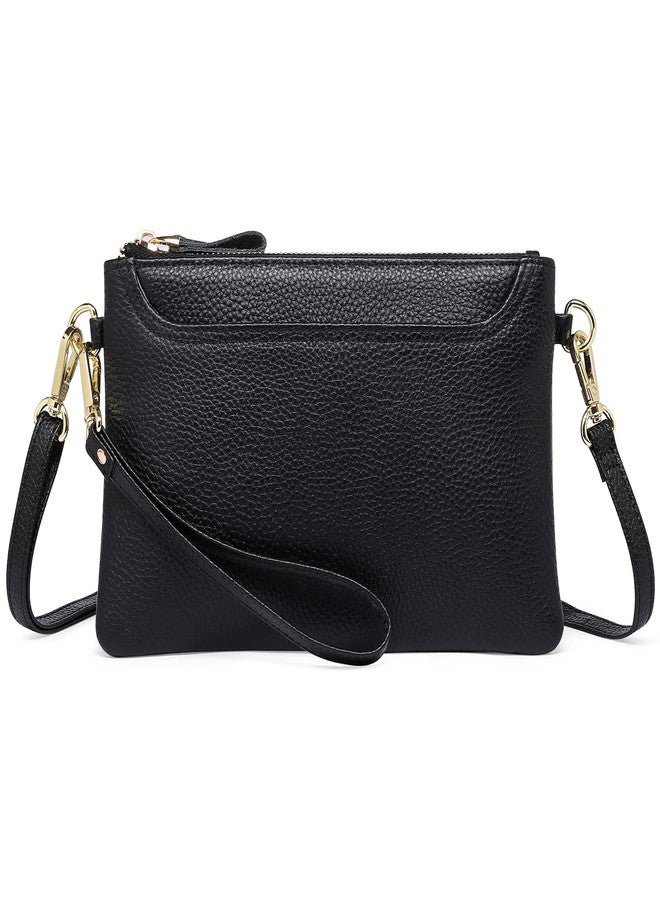SENDEFN Leather Wristlet Clutch Small Women Crossbody Shoulder Bag Wallet Purses RIFD Card Slots - Image 1