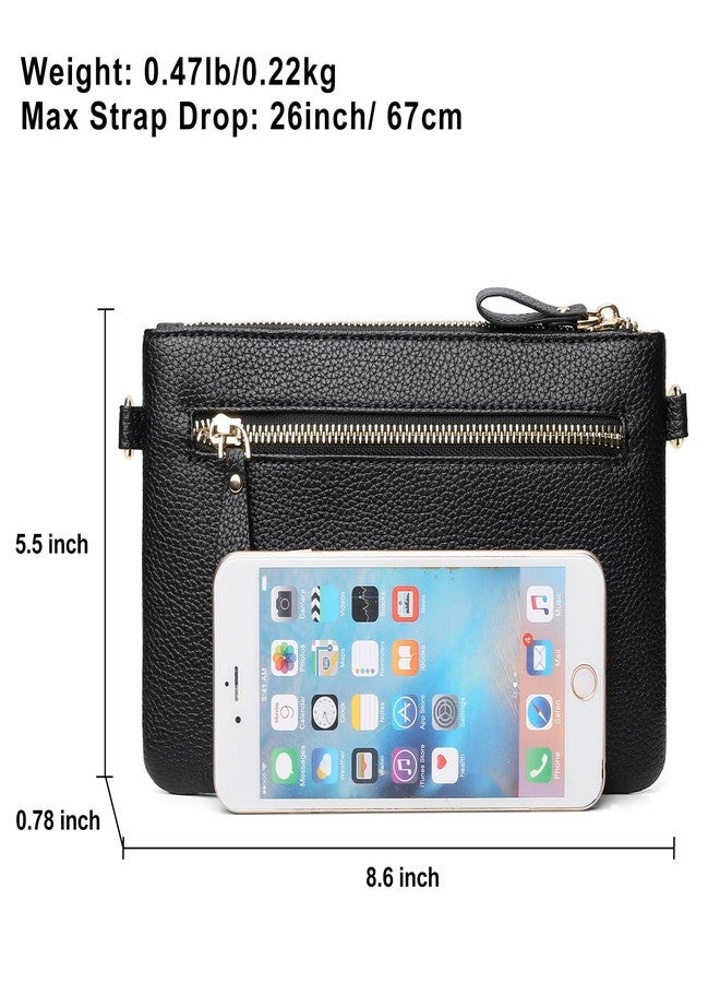 SENDEFN Leather Wristlet Clutch Small Women Crossbody Shoulder Bag Wallet Purses RIFD Card Slots - Image 4