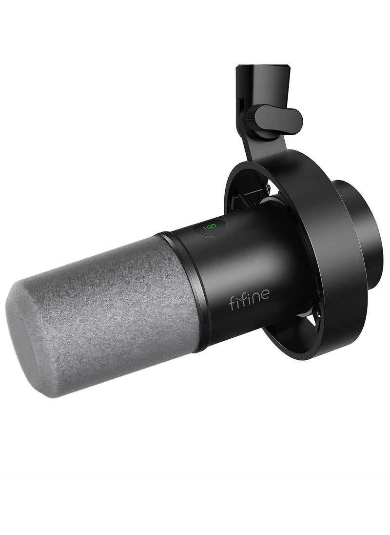 K688 Dynamic Podcast Microphone XLR/USB for Vocal Voice-Over Streaming, Studio Metal Mic with Mic Mute, Headphone Jack, Monitoring Volume Control, Windscreen - pzsku/Z822BF326EF3217C01F3CZ/45/_/1702297891/90b0ed4c-b8c3-4b8c-afb2-38cb017f8e0e