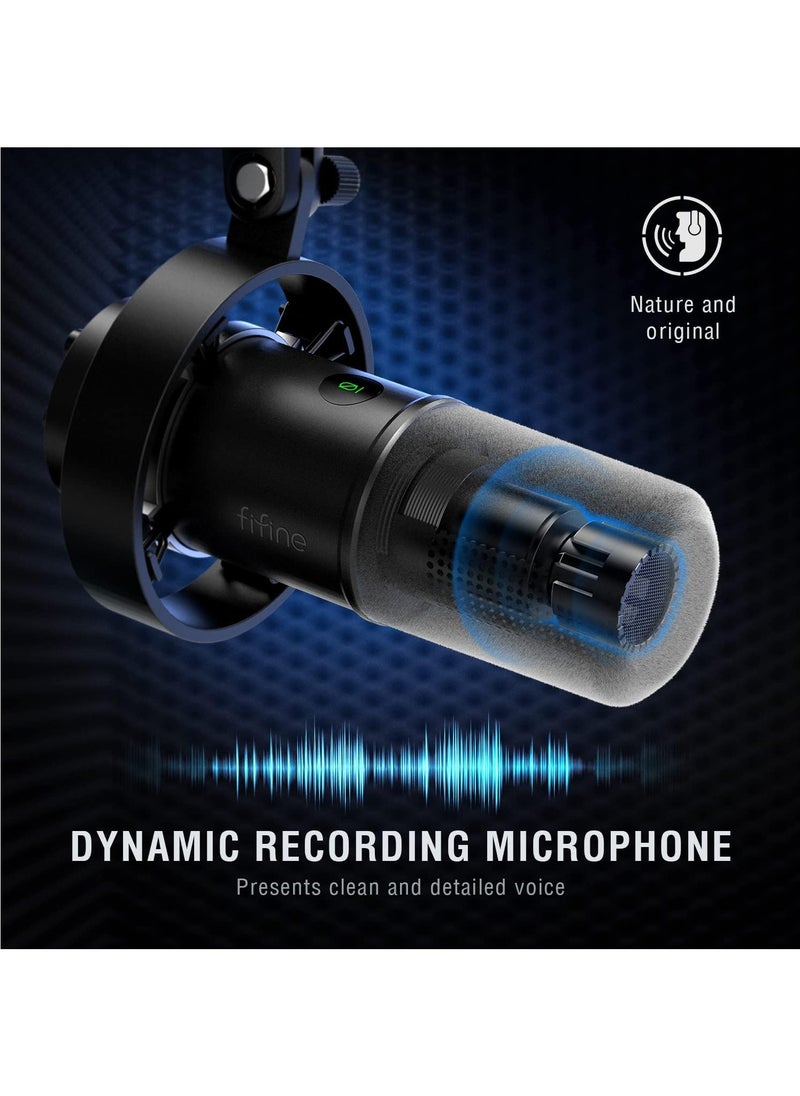 K688 Dynamic Podcast Microphone XLR/USB for Vocal Voice-Over Streaming, Studio Metal Mic with Mic Mute, Headphone Jack, Monitoring Volume Control, Windscreen - pzsku/Z822BF326EF3217C01F3CZ/45/_/1702297892/9c428c8c-2f9a-4adf-bb33-d563ca6d1ab6