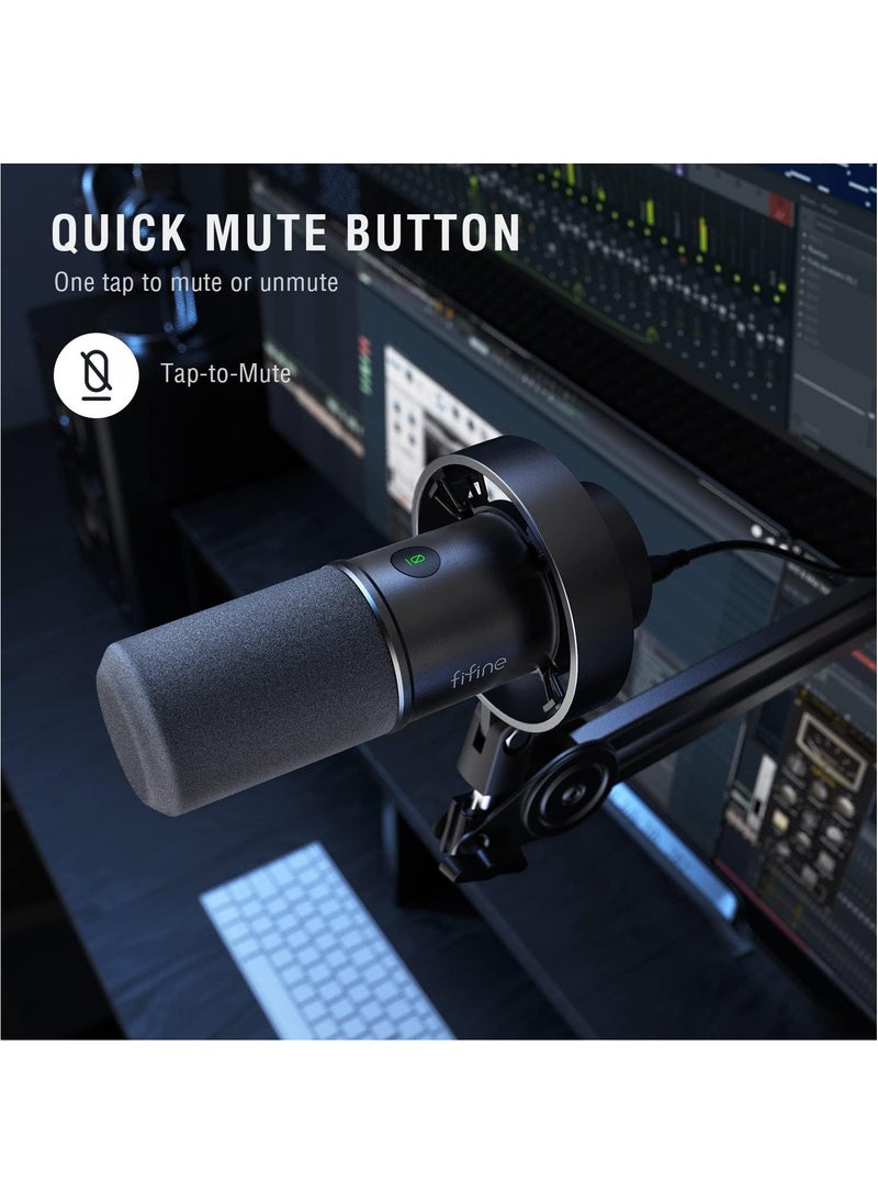 K688 Dynamic Podcast Microphone XLR/USB for Vocal Voice-Over Streaming, Studio Metal Mic with Mic Mute, Headphone Jack, Monitoring Volume Control, Windscreen - pzsku/Z822BF326EF3217C01F3CZ/45/_/1702297893/9694e612-d692-40f2-9285-5a4994a7dd62