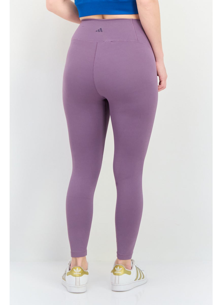 Adidas - Women Sportswear Fit Brand Logo Outdoor Leggings,Purple - Image 1