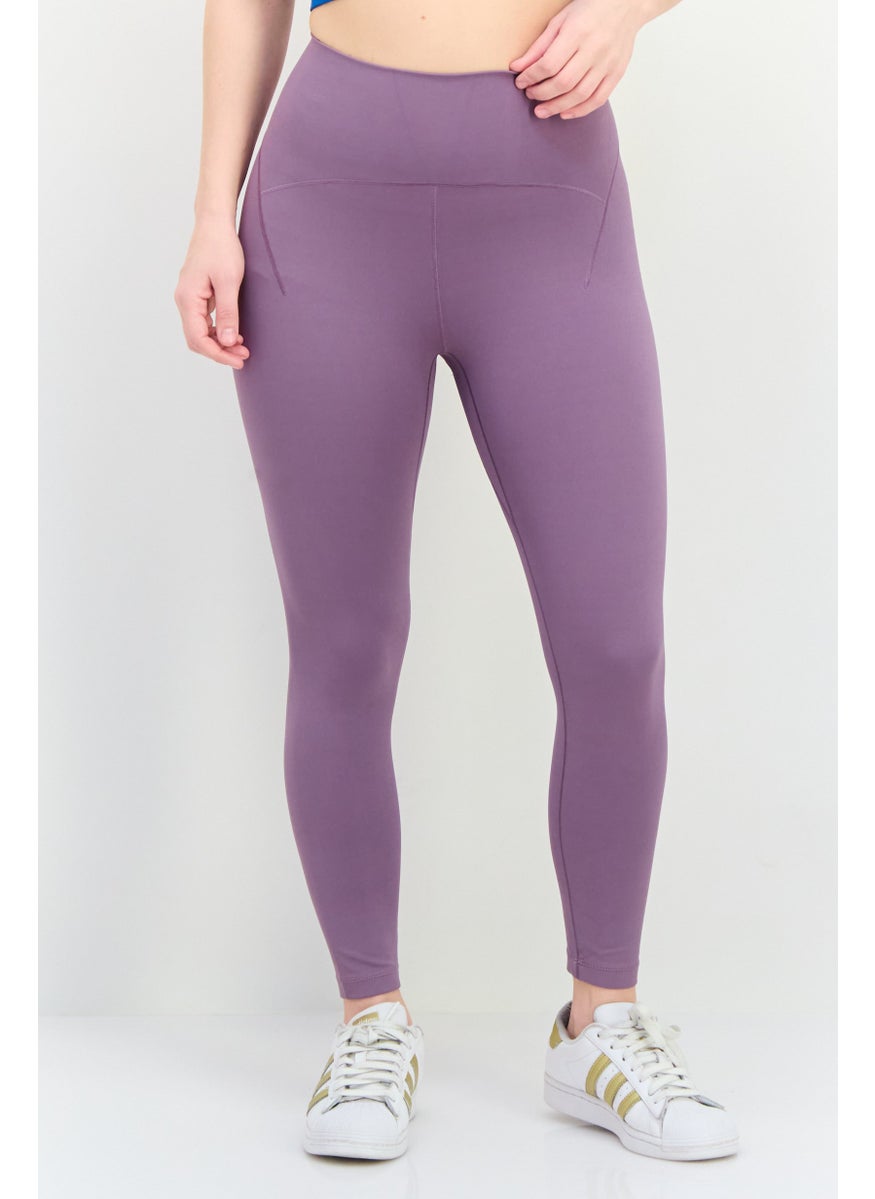 Adidas - Women Sportswear Fit Brand Logo Outdoor Leggings,Purple - Image 1