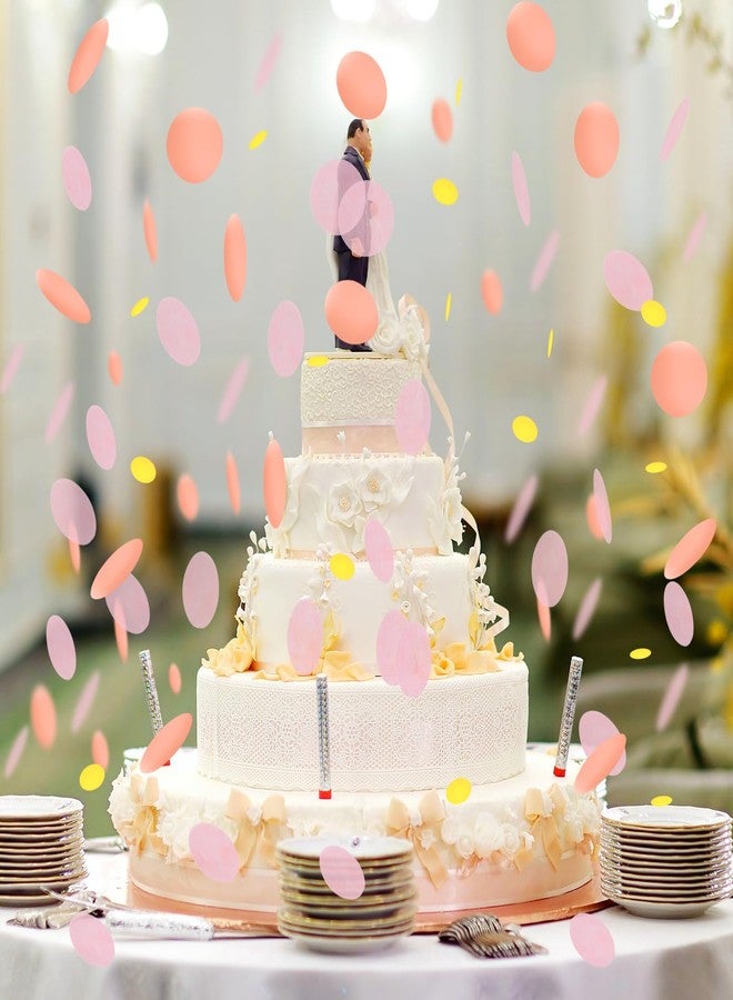 Acantha Round Tissue Confetti Pink RoseGold Gold Mixed Confetti Dots Paper for Wedding Baby Shower Birthday Party & Anniversary Decorations (1.76oz, 1-Inch) - Image 3
