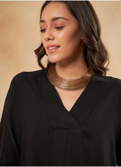 Femmella Solid Tie-Cuffed Detail Top & Pants Co-Ords  - Image 5
