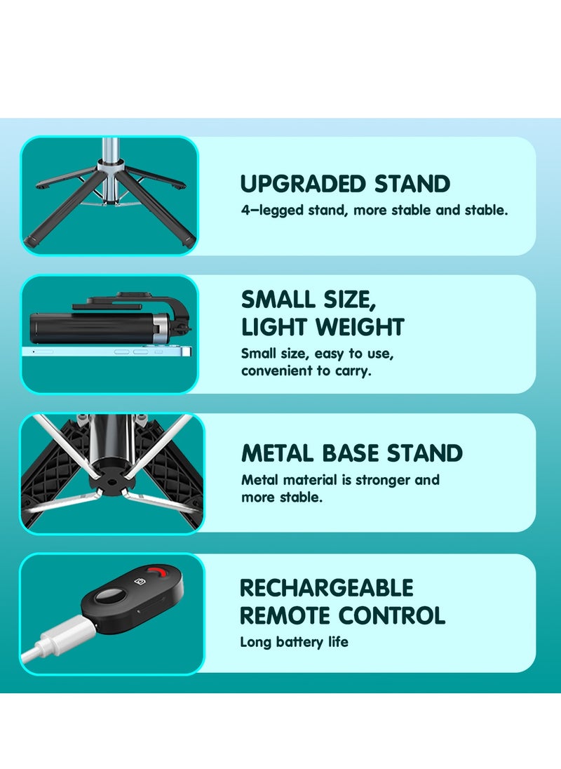 Generic - Wireless Selfie Stick with Remote Control for Smartphones, Extendable Tripod for Perfect Photos and Videos - Image 1