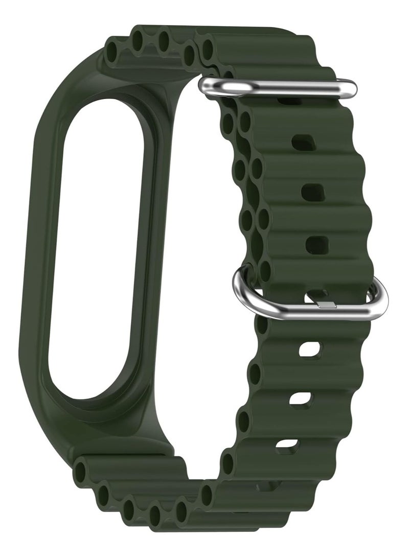 ten.tech - Tentech Ocean Sport Silicone Replacement Band Adjustable Stretchy Women Men for Xiaomi Mi Band 3 / Mi Band 4, Band for Xiaomi Mi M3/M4 - green - Image 1