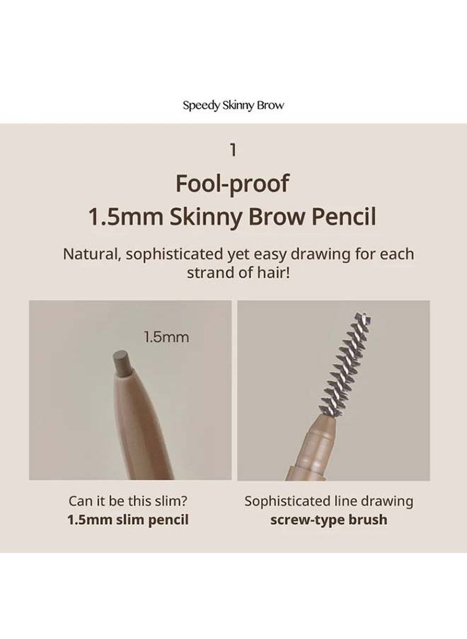 Peripera - Speedy Skinny Brow 3 Natural Brown - Image 1