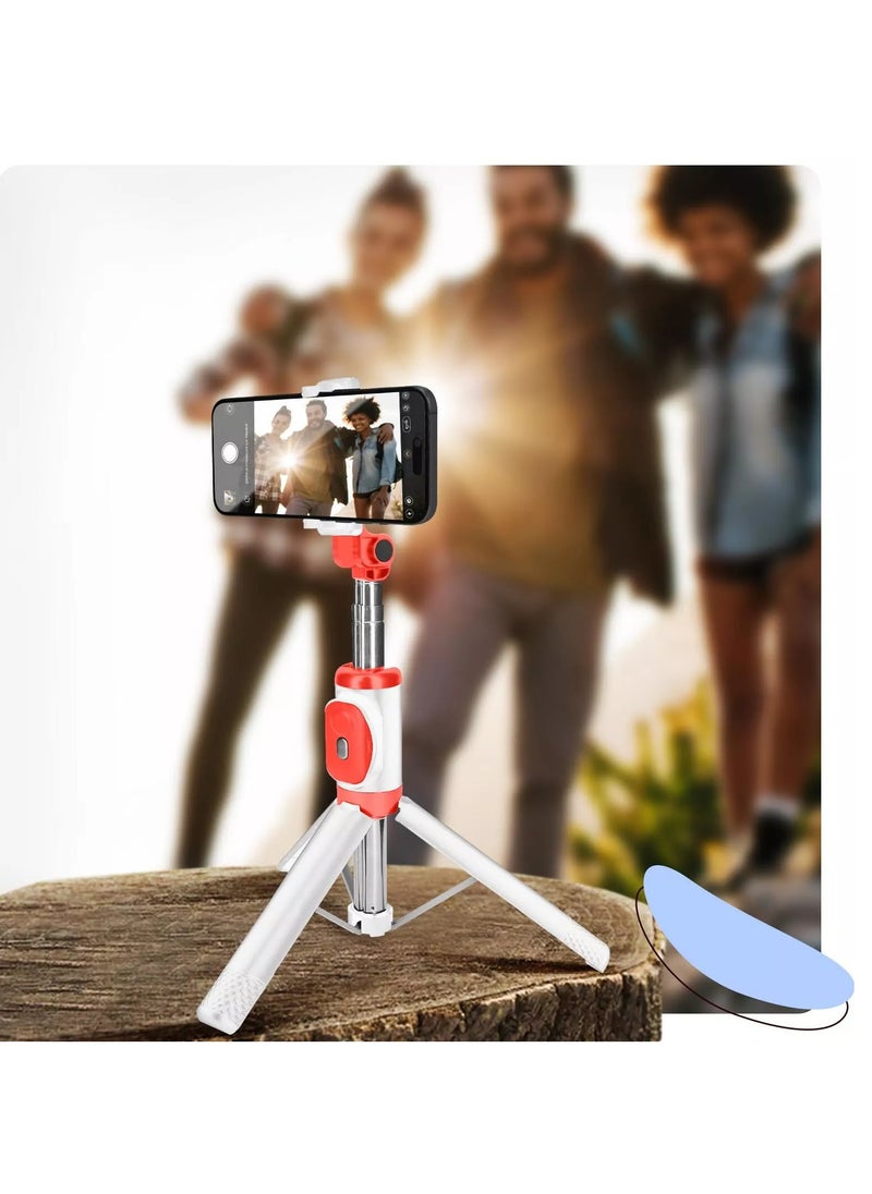 Generic - Wireless Bluetooth Tripod Selfie Stick with Dual LED Ring Light and Remote for iPhone Samsung | Portable and foldable mobile phone holder, ideal for travel - Image 1