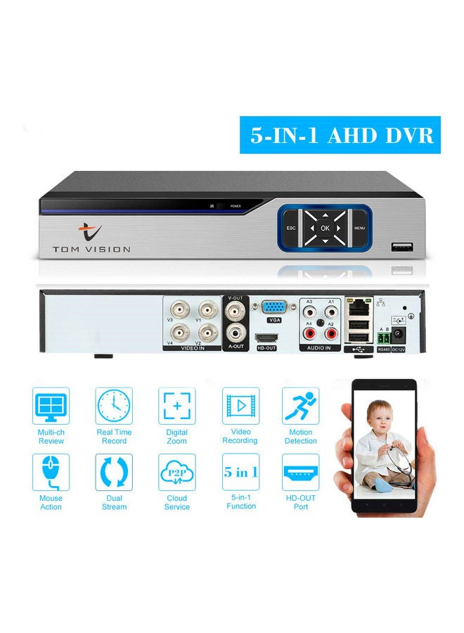 تومفيجن مجموعة نظام تسجيل كاميرا المراقبة بالدوائر التلفزيونية المغلقة بدقة كاملة الوضوح أبيض - Image 5