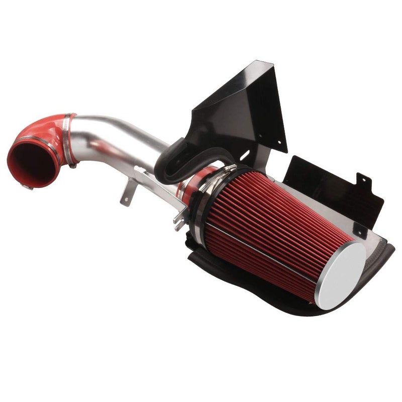 MooSun 4 Performance Cold Air Intake Kit With Filter For GMC Chevy Chevrolet 1999 2000 2001 2002 2003 2004 2005 2006 V8 48L53L60L Red