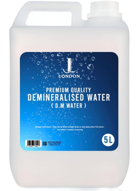 Demineralized Water: Premium Quality Demineralised Solution for Cosmetics, Irons, Steam Cleaners, Car Batteries, Radiators, Cleaning, and Aquariums - 5 Litres