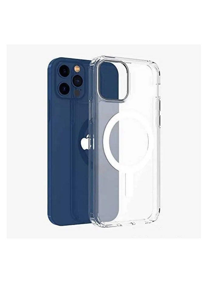 ديفيا جراب مغناطيسي مقاوم للصدمات لهاتف iPhone 12 / 12 Pro مقاس 6.1 بوصة / مقاوم للخدش / مغناطيس مدمج / متوافق مع MagSafe / رفيع وخفيف وسهل الإمساك به / مصنوع من البولي كربونات الشفاف والمواد المرنة - شفاف للغاية - Image 5