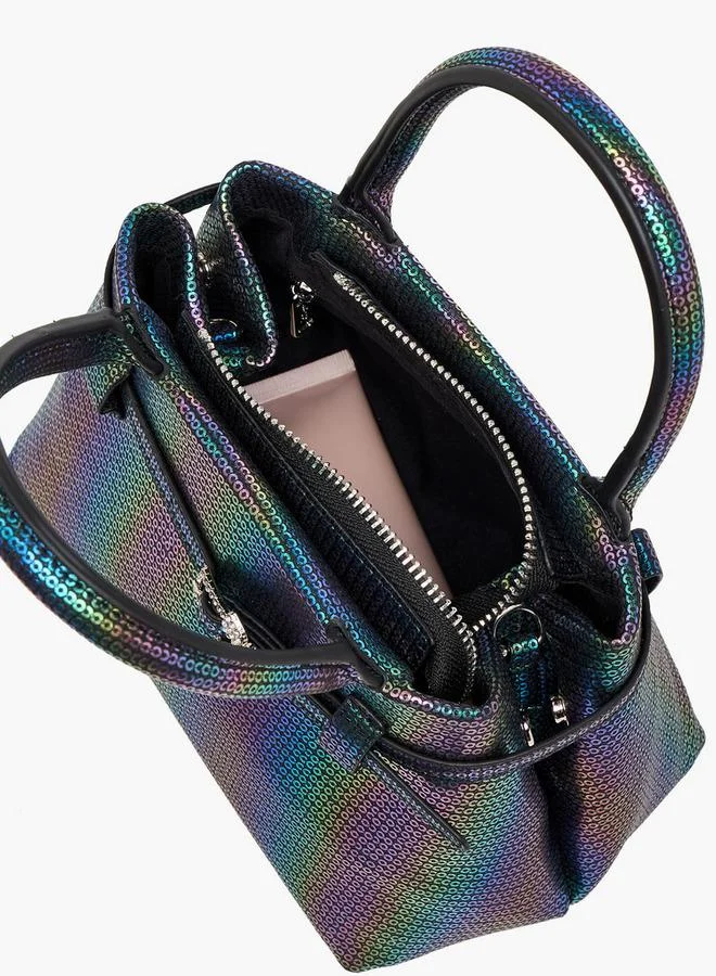 MISSY Embellished Tote Bag with Double Handle Ramadan Collection