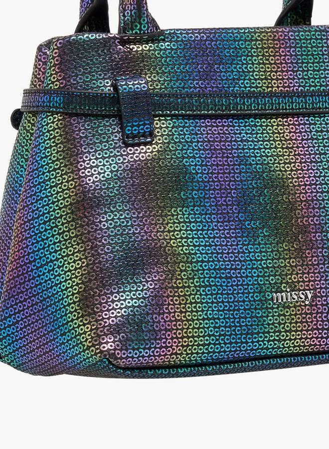 MISSY Embellished Tote Bag with Double Handle Ramadan Collection