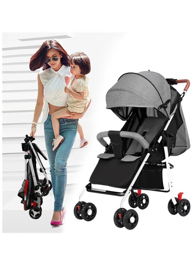 Baby Stroller for Toddler, Foldable Aluminum Alloy Pushchair with Adjustable Backrest, 2 in 1 High Landscape Bassinet Pram for Infant & Toddler - pzsku/Z822C42577E05A7E436C3Z/45/_/1715420864/2a21d751-f059-4c78-be41-99b20bdd9407