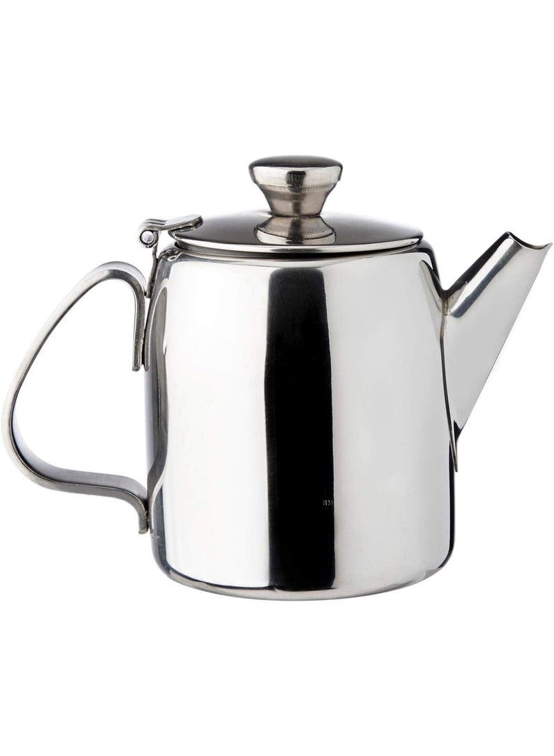 سنيكس إبريق شاي من الستانلس ستيل من Sunnex بسعة 0.5 لتر ومصفاة مدمجة، إبريق فضي متين بلمسة نهائية عاكسة (مرآة)، مناسب للاستخدام في المنازل والفنادق والمطاعم. - Image 1