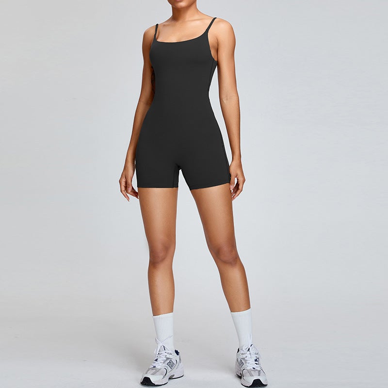 Generic Seamless Yoga Jumpsuit Women High Support Dance Fitness Bodysuit Black