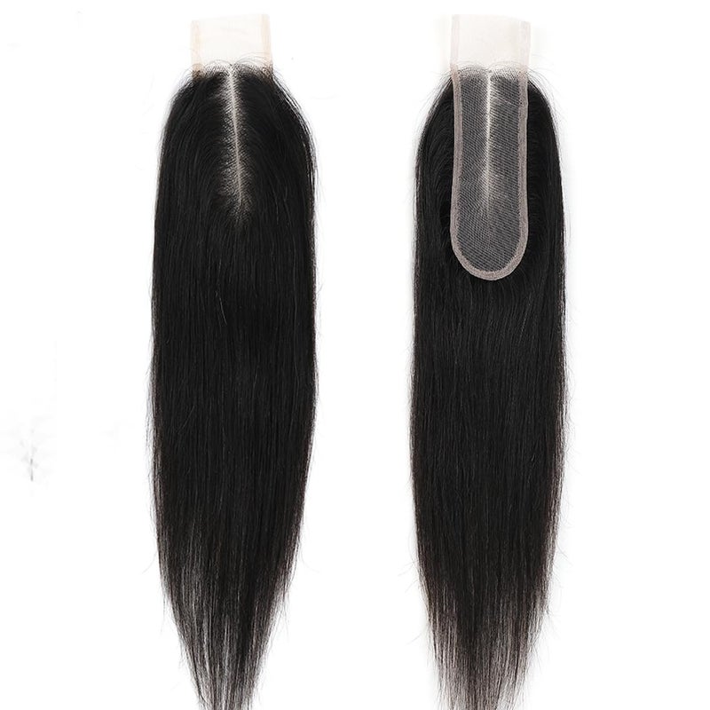 AUTTO 2x6 HD Lace Closure Skinlike 2x6 Human Hair Closure Straight 2x6 Brazilian Virgin Human Hair Kim K Middle Part Closure 2x6 Straight HD Closure 16inch Pre-plucked with Natural Hairline - Image 4