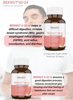 Bekdorf Beknut GI-14 – Plant-Based Digestive Support | Anti-Bloating, Gut Health & Acid Reflux Relief | 30 Vegan Capsules, 1000mg  - Image 5