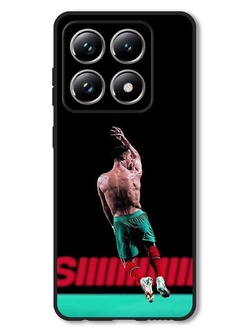 Theodor Case Compatible with Xiaomi 14T Pro Protection Shockproof Bumper Cover Ronaldo In The Air - Image 1