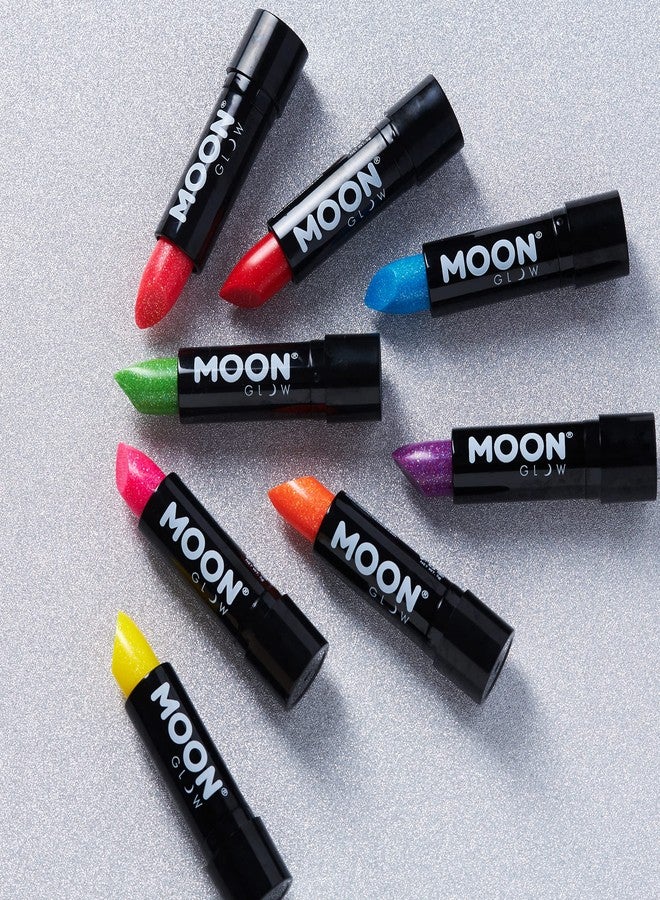 Moon Glow - 5g Neon UV Glitter Lipstick - Orange - Glows brightly under blacklights - Image 5